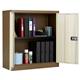 Trexus Two Door Steel Storage Cupboard 914x400x1000mm Coffee/Cream Ref E402A01-av5av6