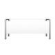 Goal Post Rectangular Desk 1800X800 White/Silver Ref GP1880RECWHSV