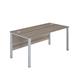 1800X600 Goal Post Rectangular Desk Grey Oak-Silver Ref GP1860RECGOSV