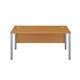Goal Post Rectangular Desk 1600X800 Nova Oak/Silver Ref GP1680RECNOSV