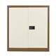 Trexus Two Door Steel Storage Cupboard 914x400x1000mm Coffee/Cream Ref E402A01-av5av6