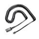 Plantronics U10P Headset Link Cable Curly Cord Black Ref 36469-01/32145-01