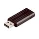 Verbatim Pinstripe USB Drive 2.0 Retractable 16GB Black Ref 49063