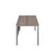 1800X600 Goal Post Rectangular Desk Grey Oak-Silver Ref GP1860RECGOSV