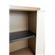 Trexus Two Door Steel Storage Cupboard 914x400x1000mm Coffee/Cream Ref E402A01-av5av6