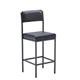 Summit High Stools With Back Rest Black Vinyl Ref CH0540PUBK