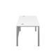 Goal Post Rectangular Desk 1800X800 White/Silver Ref GP1880RECWHSV