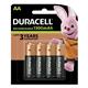 Duracell Battery Rechargeable Accu NiMH 1300mAh AA Ref 81367177 [Pack 4]