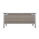 1800X600 Goal Post Rectangular Desk Grey Oak-Silver Ref GP1860RECGOSV