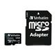 Verbatim Micro SDXC Card Including Adapter 64GB Black Ref 44084