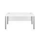 Goal Post Rectangular Desk 1800X800 White/Silver Ref GP1880RECWHSV