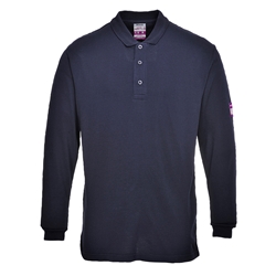 Flame Resistant Anti-Static Long Sleeve Polo Shirt (Navy) 3 XL