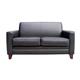 Newport Black Leather  2 Seater Sofa N3562