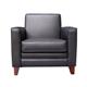 Newport Black Leather Faced Armchair N3561