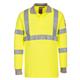 Flame Resistant Anti-Static Hi-Vis Long Sleeve Polo Shirt (Yellow) XL