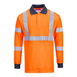 Flame Resistant RIS Polo Shirt (Orange) Small