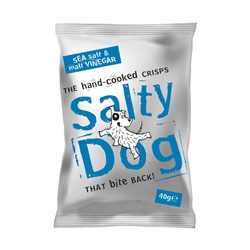 Salty Dog Crisps Salt & Malt Vinegar 40G (S)