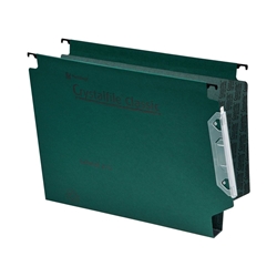 Rexel Crystalfile Classic Lateral File Manilla 330mm 30mm Base Green Ref 3000109 [Pack 25]