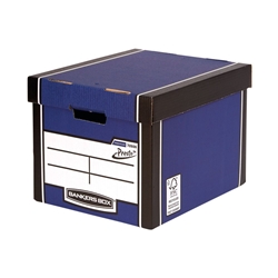 Fellowes Bankers Box Premium Presto Storage Box Blue/White Ref 7260701 (Pack 10)