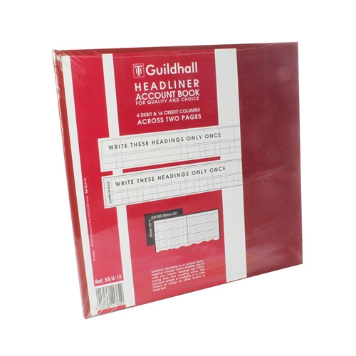 Guildhall Burgundy Headliner 20 Column Account Book 58/416