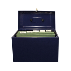 Cathedral Metal File Box Foolscap Blue Ref HOBL