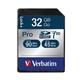 Verbatim Pro SDHC 32Gb Memory Card Class 10 UHS-I U3 47021