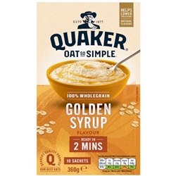 Quaker Oat So Simple Golden Syrup Porridge Sachets 10x36g
