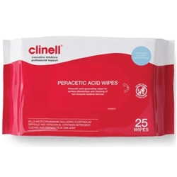 Clinell Peracetic Acid Wipes - Pack of 25