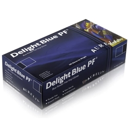 Aurelia® Delight Blue PF® - Powder-Free Vinyl Examination Gloves - S - x100