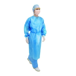 Protector Gown P.E. Coated Long Sleeve per 50