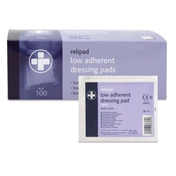 Relipad low-adherent dressing pads 5 x 5cm - pack of 100