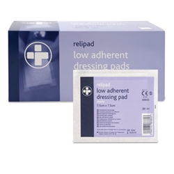 Relipad low- adherent dressing pads 7.5 x 7.5cm - pack of 100