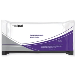1 x MEDIPAL SKIN CLEANSING WASH CLOTH  -8 SHEETS