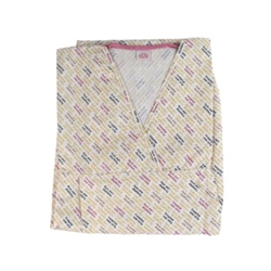 NIGHTDRESS: Polycotton, HUO Autumn Print, Open Back, XL - Single