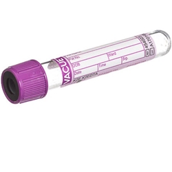 VACUETTE® PREMIUM tube, K2EDTA, 4ml, 13x75mm, purple/black, sterile - Qty50