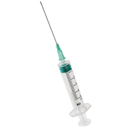 BD Emerald 5ml syringe with 22G x1  1/4" needle - Box of 100 