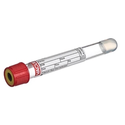 VACUETTE® tube, serum, 6ml, 13x100mm, red/black cap, sterile - Qty50