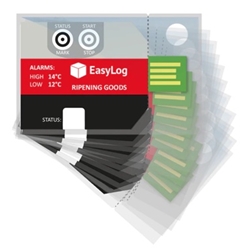 Pk of 10 PDF Data Loggers. Ripening Goods Alarms: High 14°C, Low 12°C