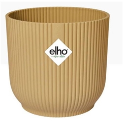 Elho Vibes Fold Round 14cm Display INDOOR Pot BUTTER YELLOW - PACK (8)