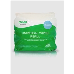 Clinell Universal Sanitising Wipes Per Bucket 225 Refill
