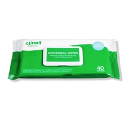 Clinell Universal Sanitising Wipes Pack of 40