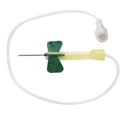 BD Safety-Lok Blood Set 21g x 0.75" W/O Luer Adaptor 12" Tubing - Per 50 - Green