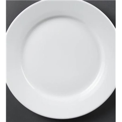 Olympia Whiteware Wide Rimmed Plates 250mm (Pack of 12)