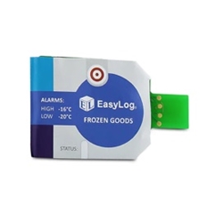 Pk of 10 Cold Chain Data Loggers. Frozen Goods Alarms: High -16°C, Low -20°C