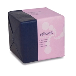 Reliswab - BP Non-Sterile 8ply 10cm, x 10cm Pack of 100