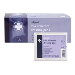 Relipad low-adherent dressing pads 5 x 5cm - pack of 100