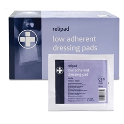 Relipad low-adherent dressing pads 10 x 10cm - pack of 100