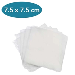 Gauze Swab 7.5 X 7.5CM 12pLY (5) Pack Size 180 (6 X 30). 