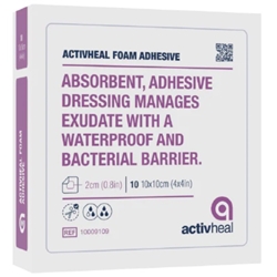 Activheal foam adhesive 7.5 x 7.5cm pack of 10
