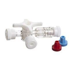 BD Connecta™ Plus Stopcock, white with colour coded pegs, sterile. Pack of 100